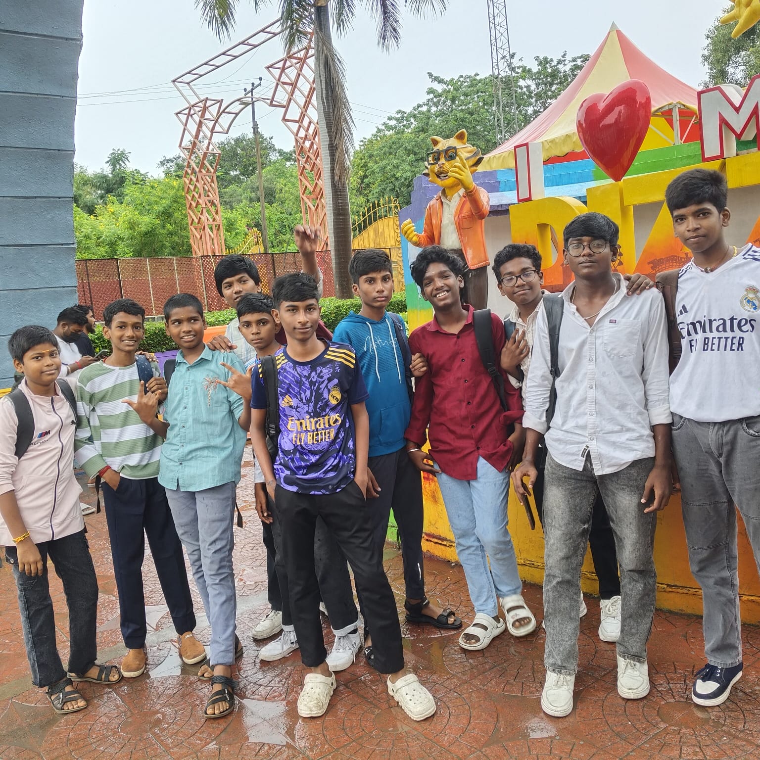 Students on a fun outing organised by JP Goodwill